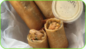 Sign up for our Daily Lists at Logans' Place - Southwestern egg rolls with homemade ranch