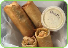 Sign up for Daily Email Restaurant Specials - Southwestern egg rolls with homeade ranch